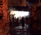 Ataşehir'de kereste fabrikasında işçiler ısınmak isterken yangın çıktı