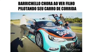 Barrichello chora ao ver o filho dirigir seu carro da Stock Car