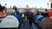 Extinction Rebellion protestors set up camp in London's Trafalgar Square