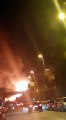 Incendio in via Bisceglie, fumi visibili da via Maraldo