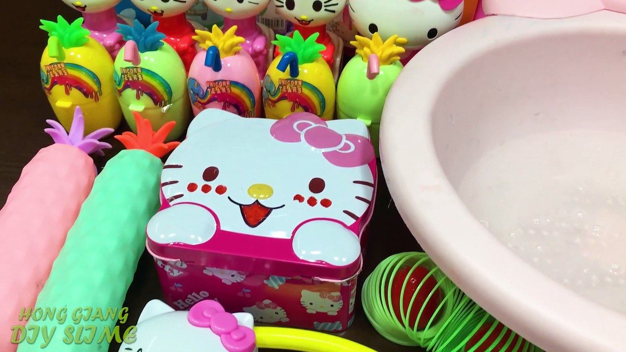 Hello Kitty Slime ! Mixing Mixing Random Things into Clear Slime | Satisfying Slime s #575