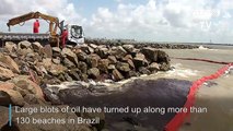 Mystery oil spills stain beaches in Brazil