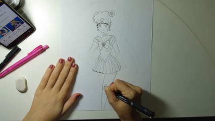 DESENHANDO PERSONAGENS DE ANIME - SERENA