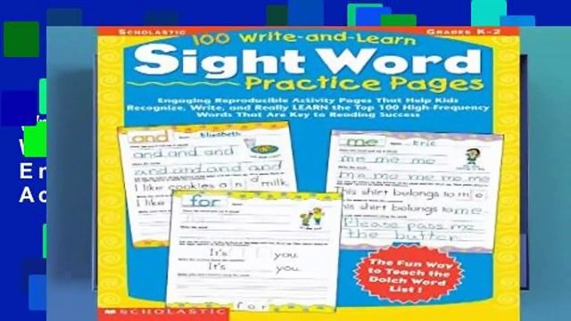 [NEW RELEASES] 100 Write-And-Learn Sight Word Practice Pages: Engaging Reproducible Activity