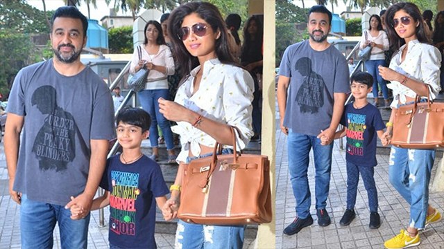 Shilpa Shetty enjoys movie War with husband Raj Kundra & son Viaan; Watch video | FilmiBeat