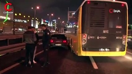 İETT sürücüsü makas atan sürücüye geçit vermedi