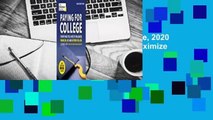 About For Books  Paying for College, 2020 Edition: Everything You Need to Maximize Financial Aid