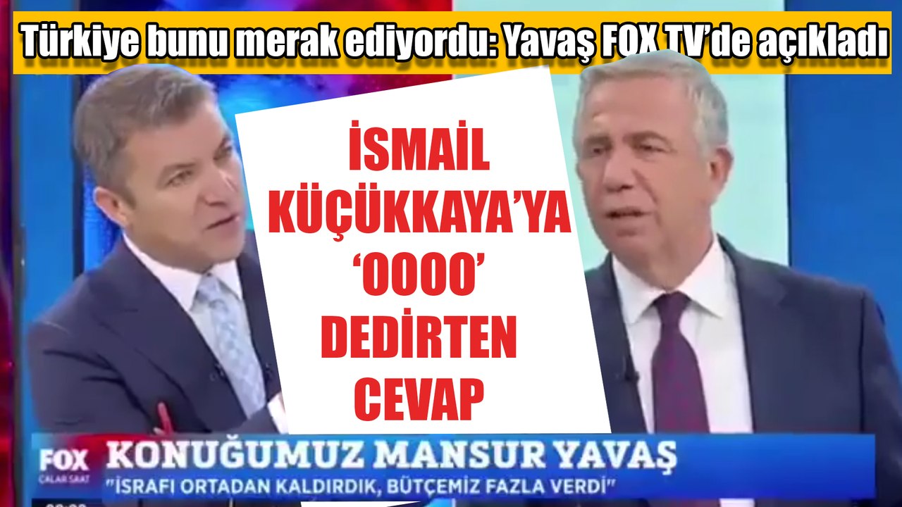 Mansur Yavaş'tan İsmail Küçükkaya'ya 'oooo' dedirten cevap: Türkiye bunu bekliyordu