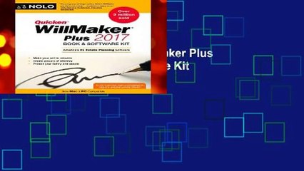 Full version  Quicken Willmaker Plus 2017 Edition: Book   Software Kit  For Free