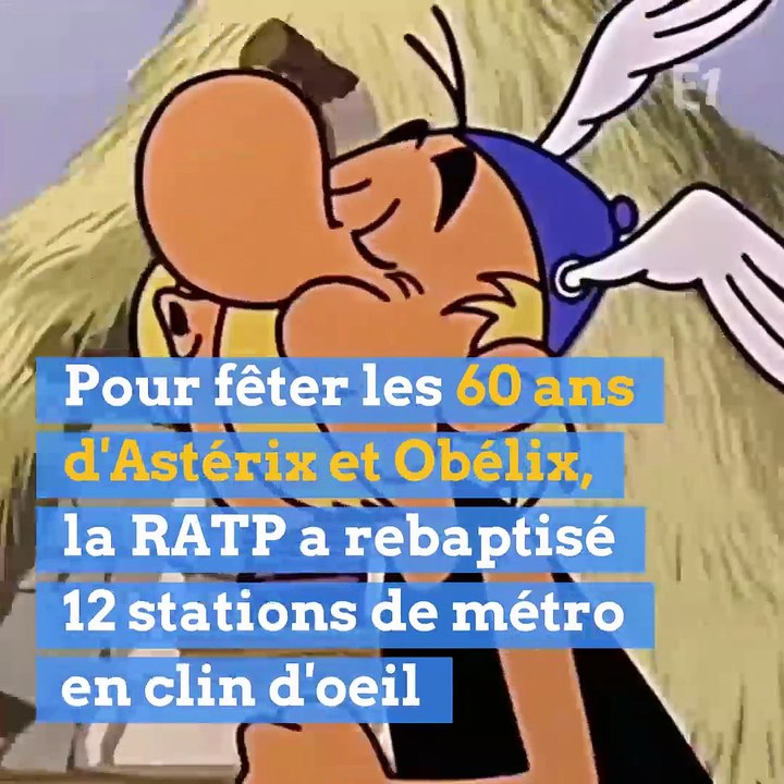 La RATP fête les 60 ans d'Astérix en rebaptisant des stations de métro