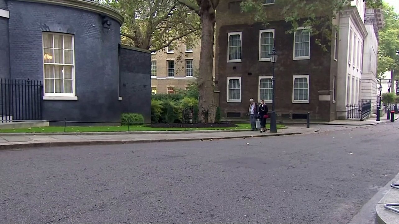 British PM adviser Dominic Cummings arrives at Downing Street