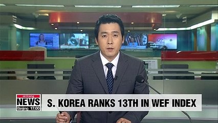 S. Korea climbs up to 13th in global competitiveness: WEF report