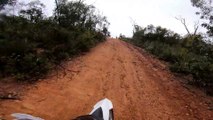 Kangaroo Jumps into Dirt Bike Rider