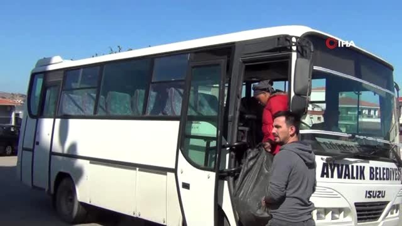 Ayvalık'ta Suriye ve Kongo uyruklu 28 kaçak göçmen yakalandı