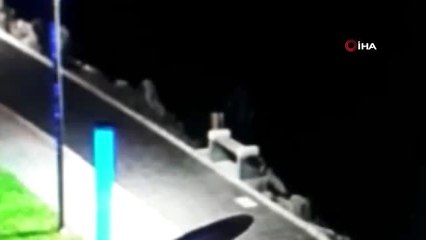 Çöp kovalarını kırıp Van Gölü'ne atan şahıslar kamerada