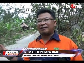 Tujuh Rumah Warga Rusak Tertimpa Batu Ratusan Ton