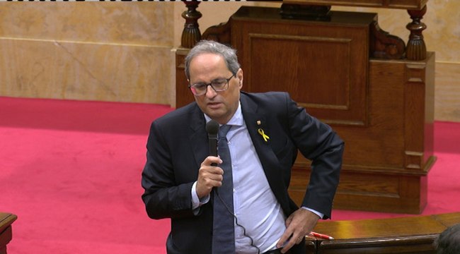 Torra pide al Parlament una respuesta basada en la autodeterminación