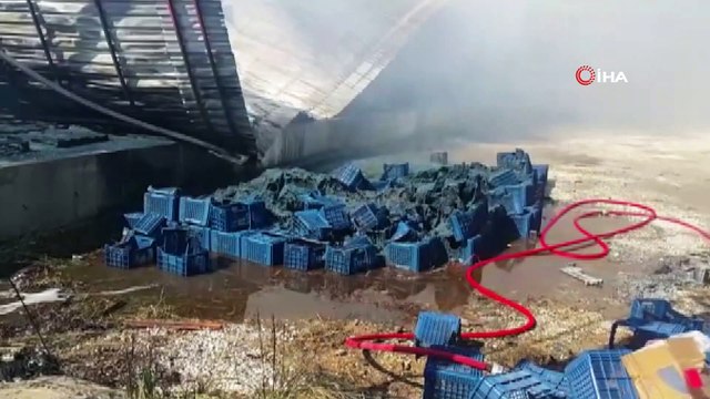Antalya'da soğuk hava deposu yangını