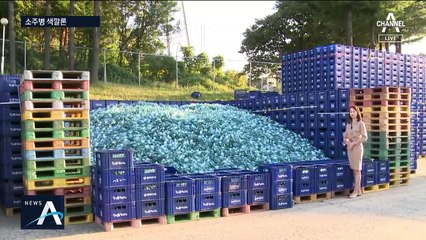 초록색 vs 하늘색 ‘소주병 전쟁’…빈 병 회수 놓고 갈등