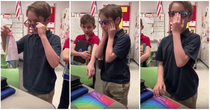 Menino usa dinheiro da mesada para comprar óculos para amigo daltónico ver as cores