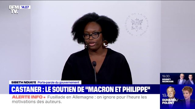 Emmanuel Macron et Edouard Philippe ont évidemment apporté leur soutien à Christophe Castaner , déclare Sibeth Ndiaye