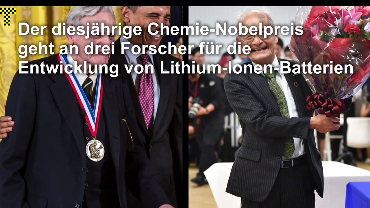 Chemie-Nobelpreis an drei Forscher für Entwicklung von Lithium-Ionen-Batterien