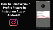 How to Remove your Profile Picture in Instagram App on Android?