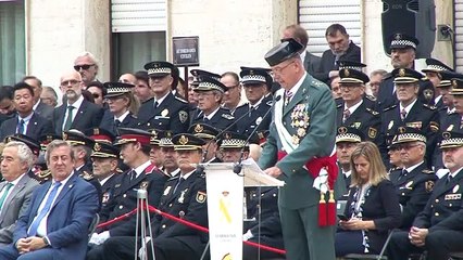 Discursos del cap de la Guàrdia Civil a Catalunya, Pedro Garrido, i del director general de la Guàrdia Civil, Félix Azón