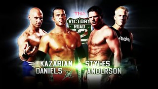 Christopher Daniels and Kazarian vs Aj Styles and Mr Anderson TNA Victory Road 2012 Highlights