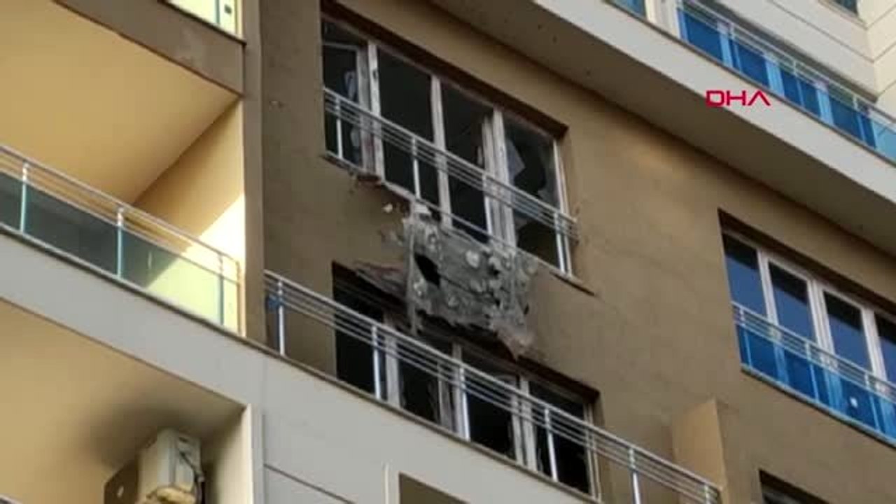 Mardin kamışlı'dan atılan roket nusaybin'de binaya isabet etti