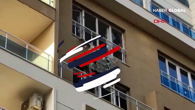 Kamışlı'dan atılan roket Nusaybin'de bir binaya isabet etti