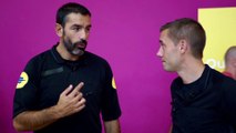 Robert Pirès et Clément Turpin à la rencontre de jeunes d'un collège de Courbevoie