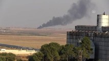 Barış Pınarı Harekatı - Tel Abyad'ın bazı bölgelerinden yükselen dumanlar