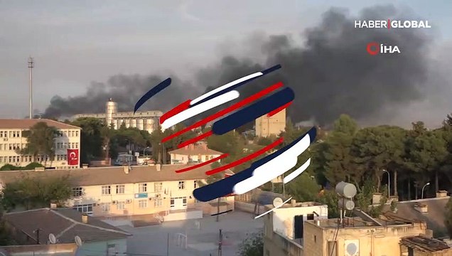 Ceylanpınar'da roketin düşme anı böyle görüntülendi