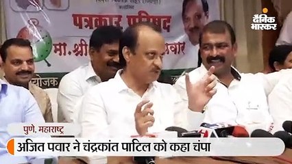 अजित पवार ने भाजपा प्रदेश अध्यक्ष चंद्रकांत पाटिल को कहा 'चंपा'