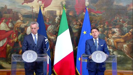 Roma - Dichiarazioni alla stampa Conte - Stoltenberg (09.10.19)