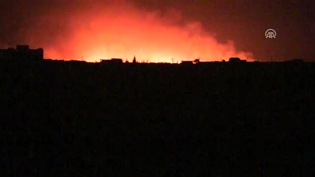 Barış Pınarı Harekatı - Tel Abyad'daki terör hedefleri obüs atışlarıyla vuruluyor (4)