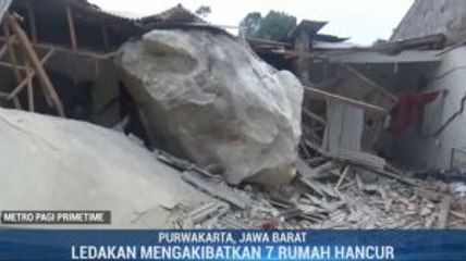 7 Rumah di Purwakarta Rusak Tertimpa Batu Raksasa