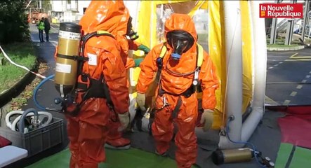 VIDEO. Scénario catastrophe pour un exercice chez Synthron à Château-Renault