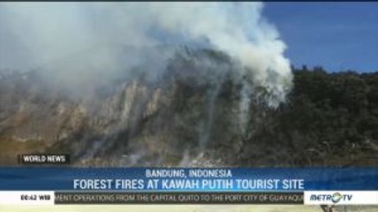 Forest Fires at Kawah Putih Tourist Site