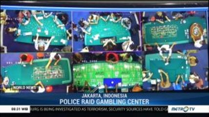 Police Raid Hidden Gambling Center in Jakarta