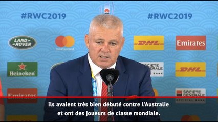 Groupe D - Gatland salue "le caractère" de son équipe