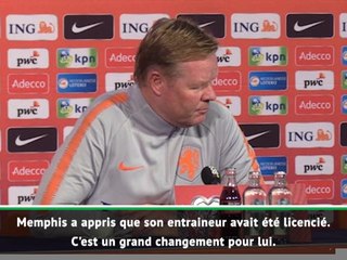 Pays-Bas - Koeman : "La situation à Lyon n'aura pas d'impact négatif sur Depay"