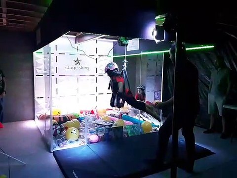 Dad and Daughter Use Homemade Human Claw Machine