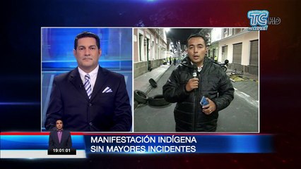Manifestación indígena sin mayores incidentes