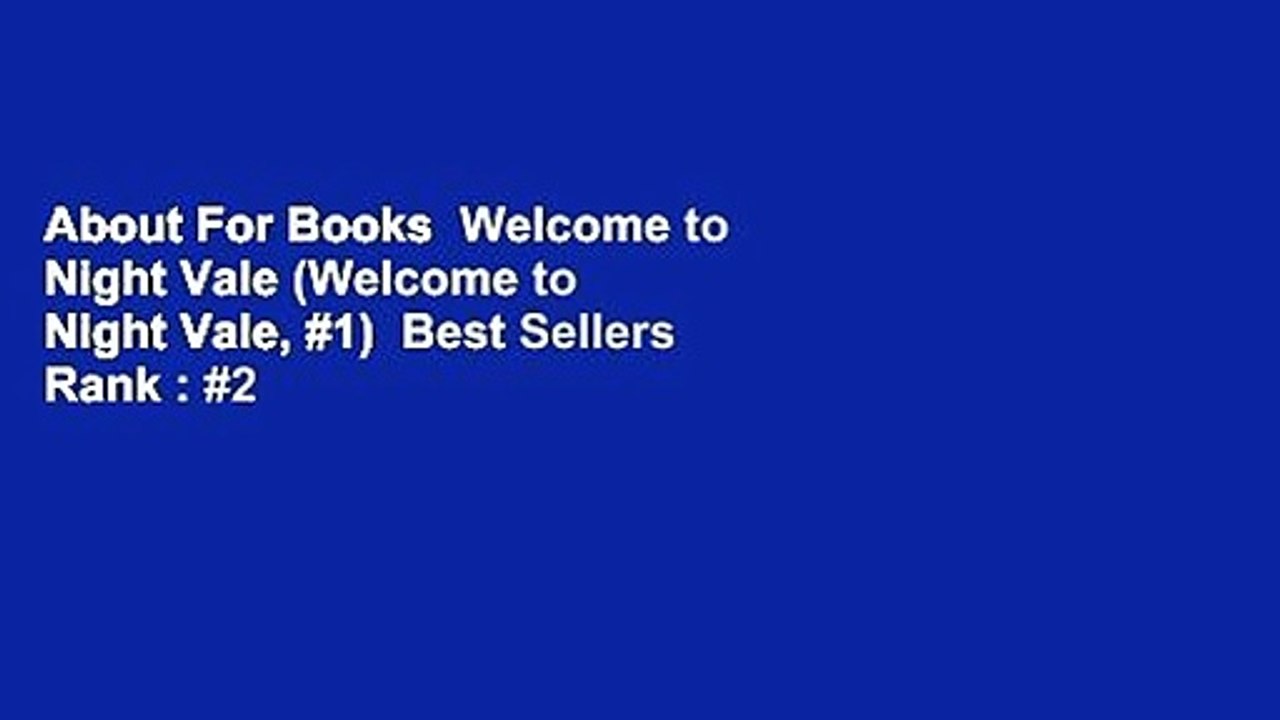 About For Books  Welcome to Night Vale (Welcome to Night Vale, #1)  Best Sellers Rank : #2