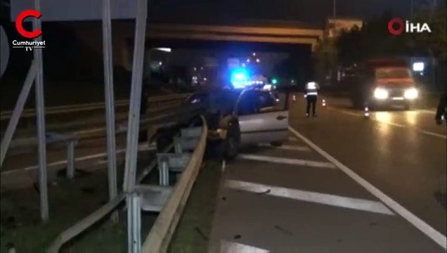 Aşırı hız ölüm getirdi, kafasına bariyer saplandı