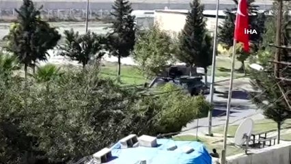 Suriye sınırında zırhlı araçla mehteranlı devriye