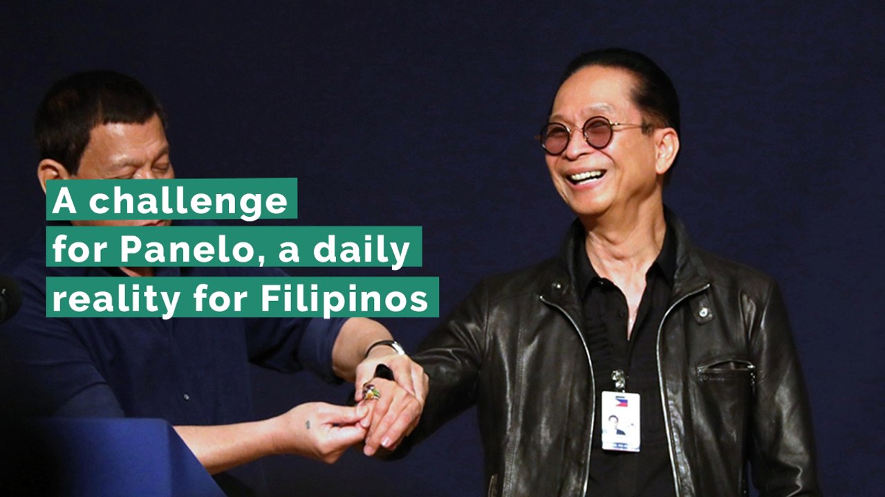 A challenge for Panelo, a daily reality for Filipinos