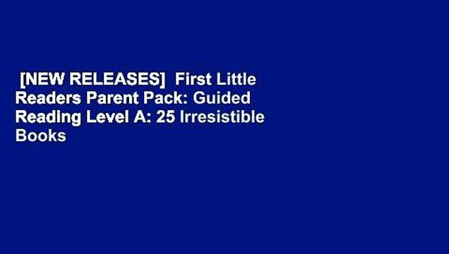 [NEW RELEASES] First Little Readers Parent Pack: Guided Reading Level A: 25 Irresistible Books